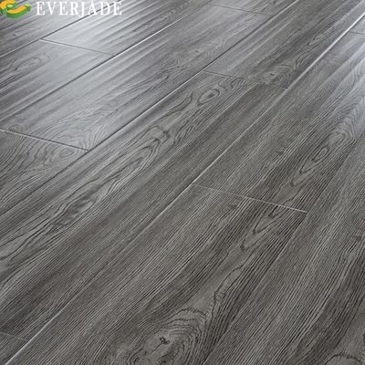 環境に優しい V グルーブラミネート床,黒灰色木材の V グルーブエッジスタイル