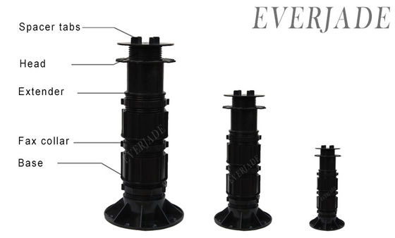 調整可能なパバー プラスチックの脚台 ベースの高さ 75-1360mm 床配件