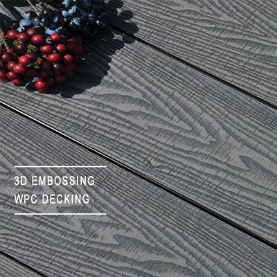防水屋外用 木製プラスチック複合デッキ 砂と滑らかな3Dエボス